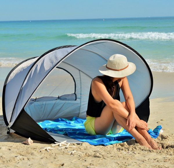 

beach tent sunscreen sunshade automatic outdoor speed open collapsible fishing double tents camping tent