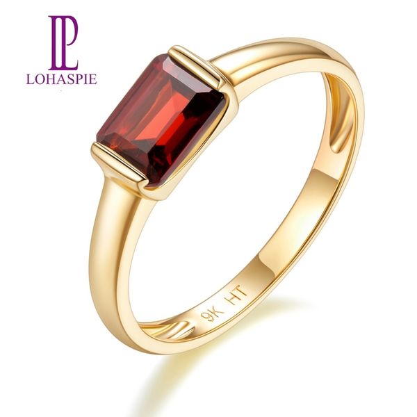 

lp customized natural gemstone garnet engagement ring 9k 10k 14k 18k yellow gold fine fashion stone jewelry for women's gift cj191210, Slivery;golden