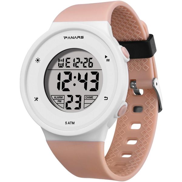 

waterproof sports watch strap colorful luminous children's electronic watch brand children kids watches for girls boys, Blue