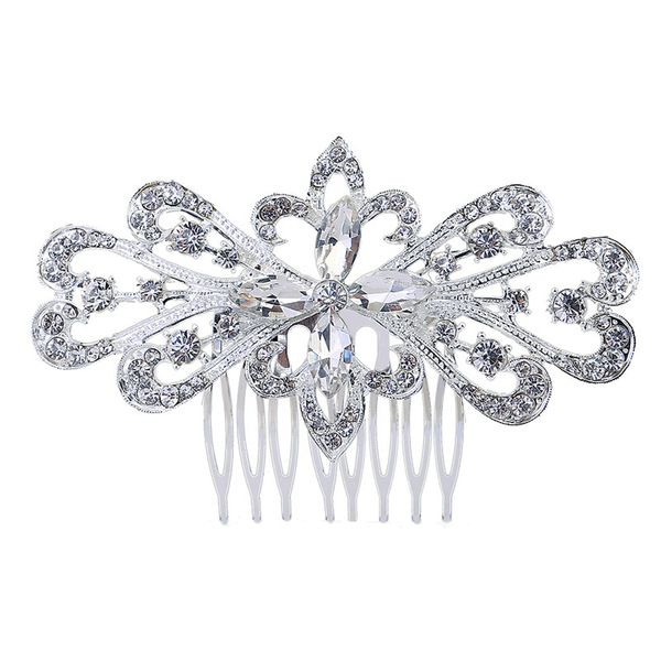 

wedding party 10x6cm заколки из бисера цветок листьев головной убор невесты корона алмаз головные уборы для невесты актерского начала выпуск, Golden;silver