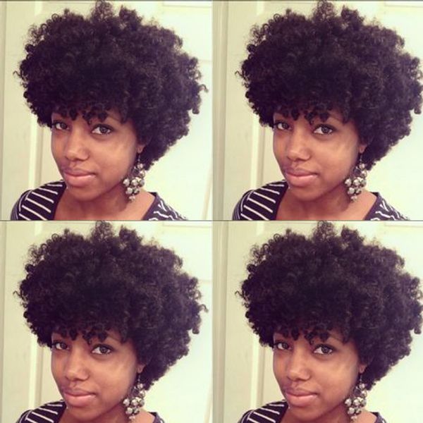 красота прическа мягкого бразильских волос Африканского Americ кратчайшего курчавый фигурный естественный парик Моделирование человеческих волосы Afro короткий вьющийся парик для женщин