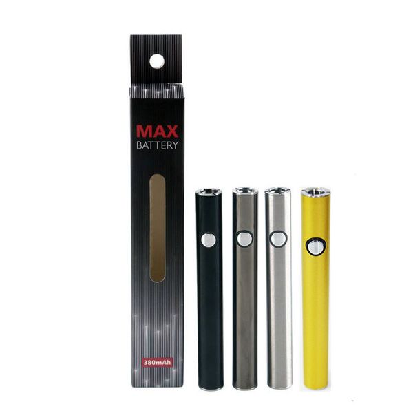 

Amigo Max Vape Pen Предварительный нагрев батареи 510 Резьба 380 мАч Напряжение снизу с зарядкой USB Электронная ручка испарителя сигареты