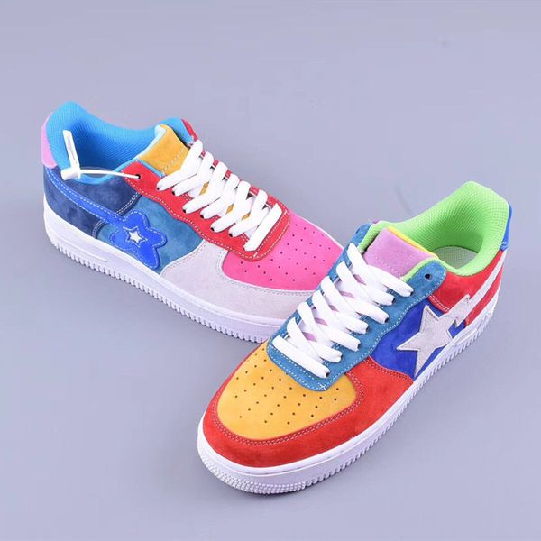 

bespokeind forced what the sw 1s shoes men women red orange gold blue shoes size 36-45, Black