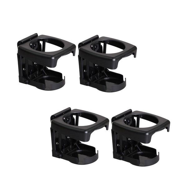 

4pcs car folding drink bottle holder vehicle truck can cup stand black