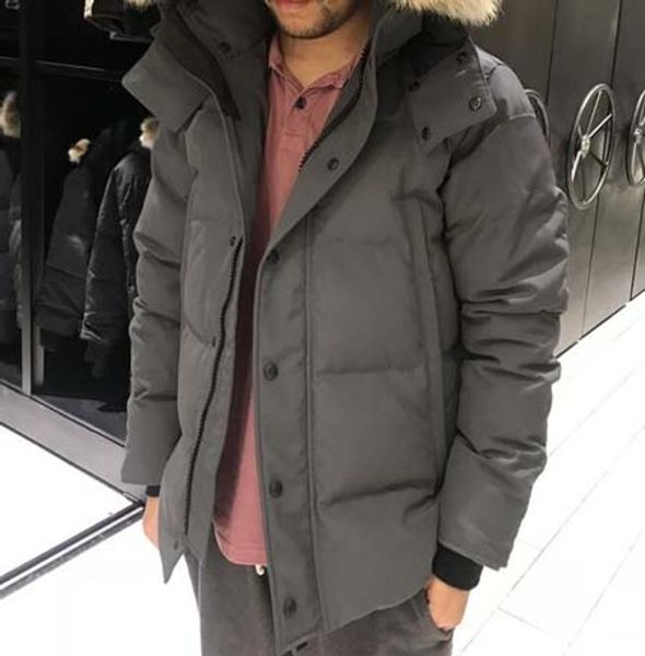 

2019 fashion winter down parka camo hooded wyn men brand designer jacket classic outdoor warm outwear coat online sale, Black
