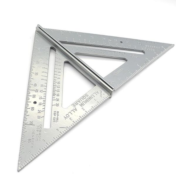 

7'' triangle angle protractor aluminum alloy speed square measuring ruler miter for framing building carpenter measuring tools