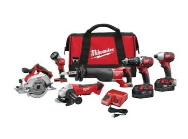 

Milwaukee 2696 26 m18 cordle lithium ion 6 tool combo kit nib ave hip