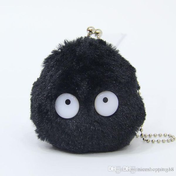 

multi function hayao miyazaki black ghibli sprite plush toy dolls mini fairy dust coin purse stuffed doll pendant