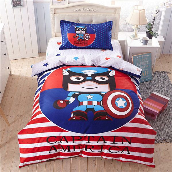 

3pcs sets cartoon quilt cover pillowcase bed sheet bed linen children girl boy gift