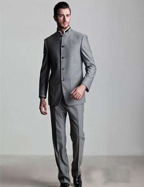 

custom made gentleman fashion bridegroom mens business suits 4 button suit formal en suits for groomsman tuxedos for man (jacket+pants, Black;gray