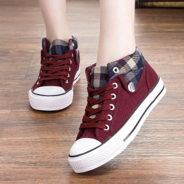 

ankle shoes women increased high top, Black;white
