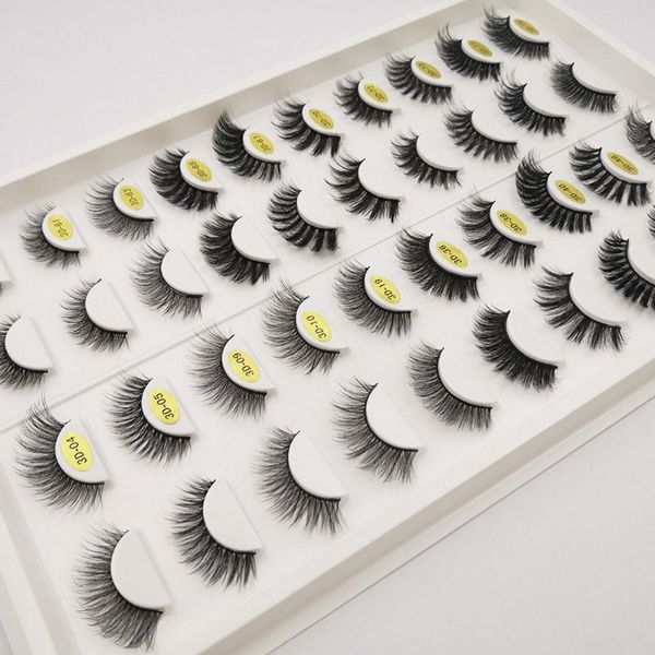 

20 pairs 3d lmitation mink hair false eyelashes women eyes makeup tools long extension thick fake lashes for natural lashes