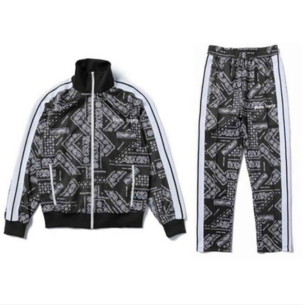 

autumn mens designer tracksuits with palm angels printting fashion brand track suits for men streetwear running &pants suits clothing, Gray