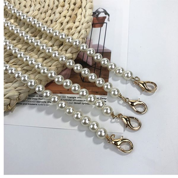 

diy women handbag making fake pearl chain purse handle strap 3pcs/lot, Black