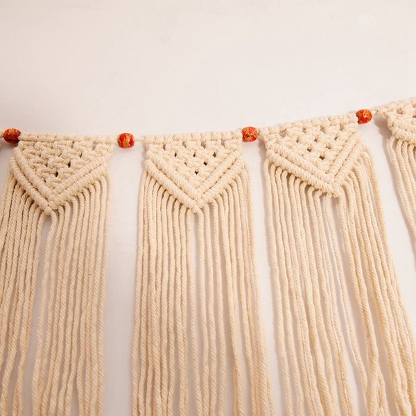 

макраме тканой гобелен fringe garland баннер богемского декор стена woven домашнего украшение для квартиры спальни гостиной gal других домов