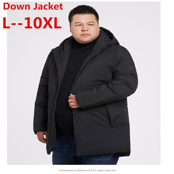 

большой 10xl 9xl 8xl 6xl россия зима мужчины повседневная 90% белая утка пуховик мужские пуховики и пальто теплые куртки пальто, Black