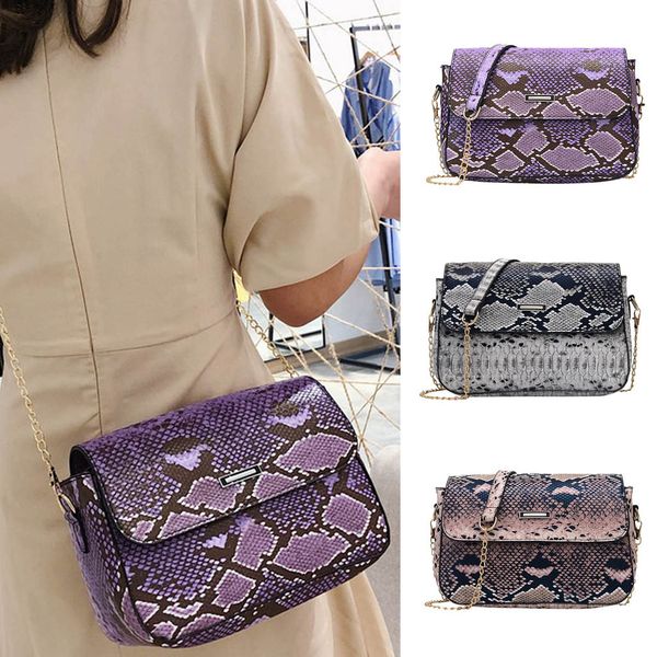

women's fashion snakeskin pattern shoulder bag small bags for women casual shoulder bag messenger bolsas de mujer#35