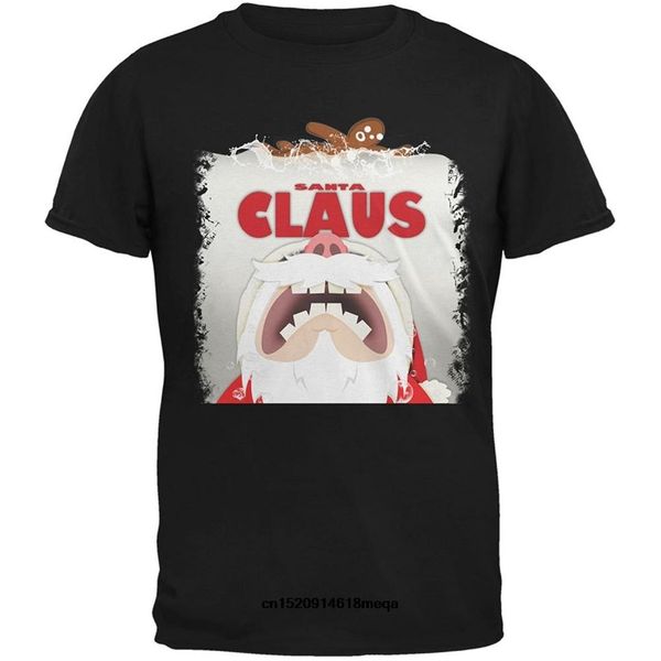 

2019 funny t shirts christmas santa jaws claus horror men's fashion t-shirt, White;black