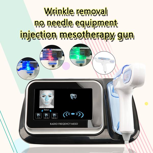 

2019 radio frequency meso facial skin care machine with led light therapy injection mesotherapy gun ce approval dhl ing, Black;white
