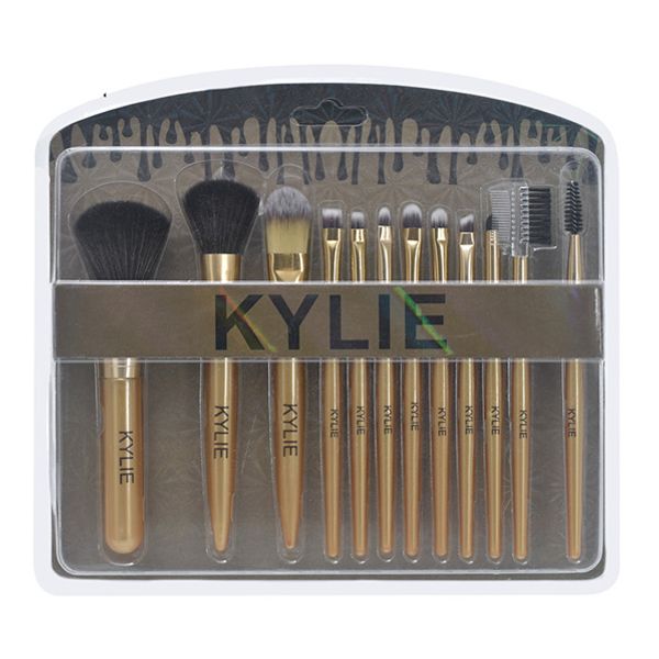 

New kylie makeup bru he et 12pc et kit eye hadow bru h foundation bru h blu h bru h makeup tool acce orie
