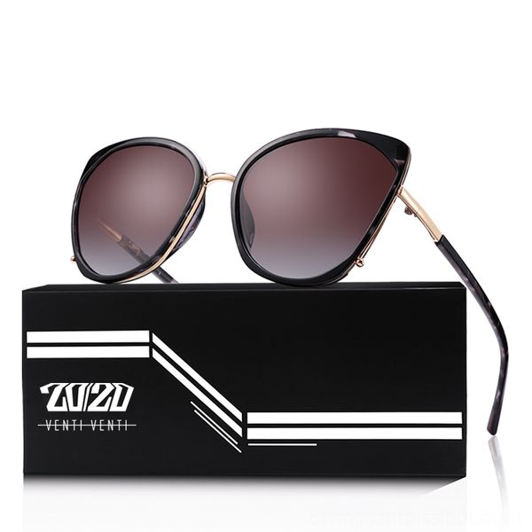 

2020 марка vintage поляризованные cat eye солнцезащитные очки женщины золотой мяч аксессуары солнцезащитные очки оттенки женщины очки óculos, White;black