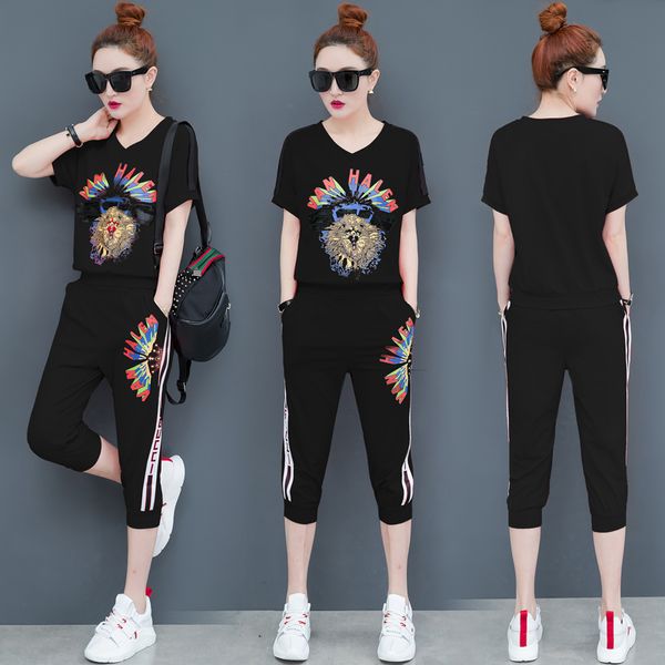 

yiciya black tracksuits for women outfit sportswear co-ord set 2 piece sets 2019 and pant suits summer plus size sets suit, White