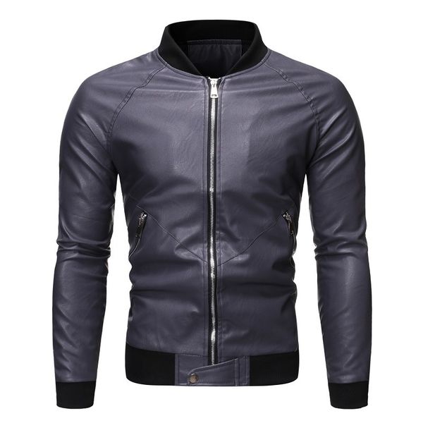 

2020 men's new winter baseball collar fur locomotive fur collar cultivate one's morality in england youth fashion, Black