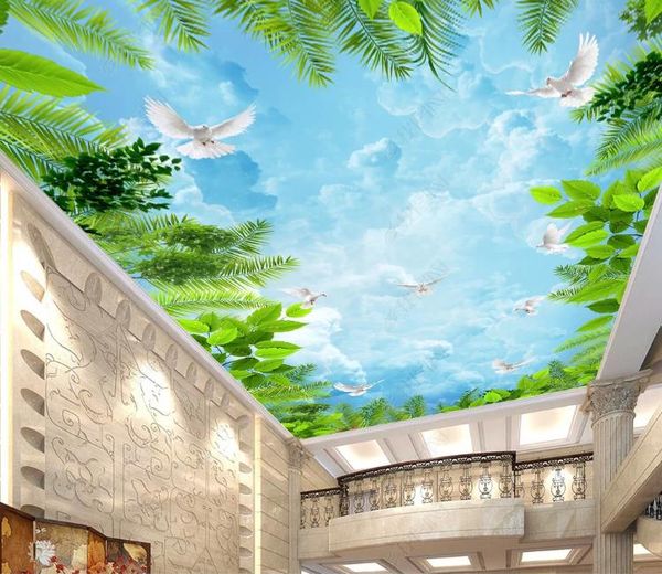 

custom large ceiling mural wallpaper 3d fairytale fantasy forest sky clouds p living room mural ceiling wallpapers