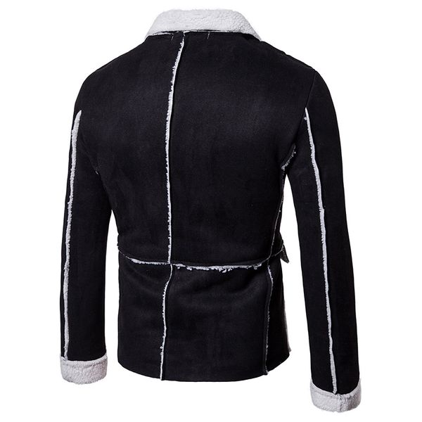 

selling new winter 2019 men's fashion european and american anti-leather thick velvet bodice men's casual jackets, Black;brown