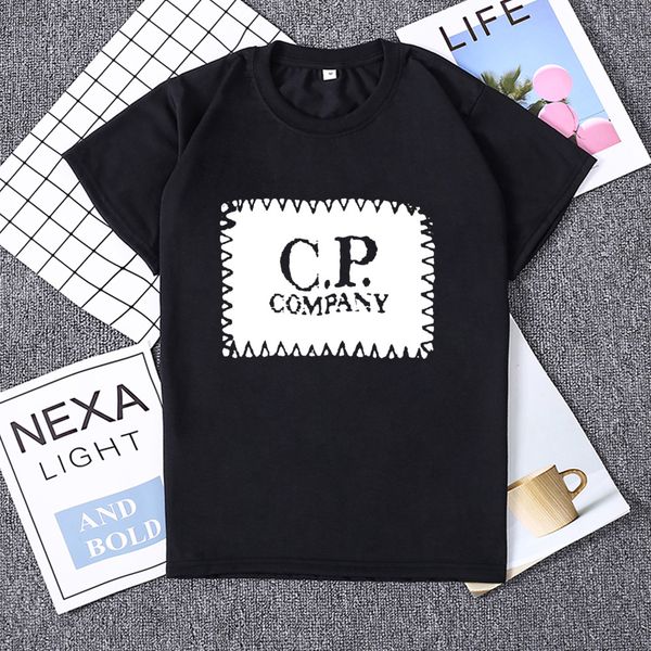 

t-рубашка с. p мужской бренд дизайнер печатных хлопка t-рубашка свободная мужская круглый шеи большой-имя роскошные транс-европейский улица, White;black