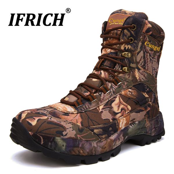 

fashionable camouflage boots for men outdoor winter boots male hip hop designer men shoes waterproof mens casual boot size 40-45, Black