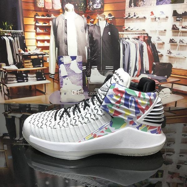 

2019 new arrival jumpman xxxii 32 high multicolor rainbow basketball shoes for good quality mens trainers 32s sports sneakers size 40-46