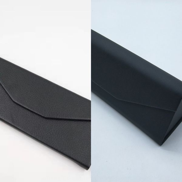 

triangular folding handmade case case glasses box myopia frame glasses box, Blue