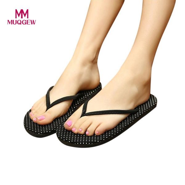 

2018 women slippers fashion summer beach flat flip flops sandals loafers bohemia shoes zapatillas, Black