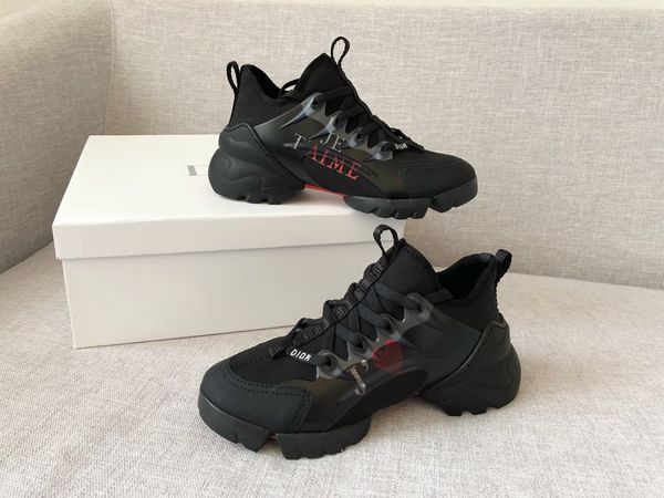 

2020 new luxury fashiondesigner women's jogging casual shoes sports basketball shoes triple platform air cushion women's shoes mjf, Black