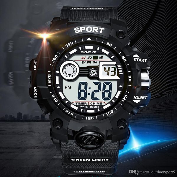 

multi-function mechanical 50m waterproof watch led digital double action ladies sports watch silicone electronic watch movement