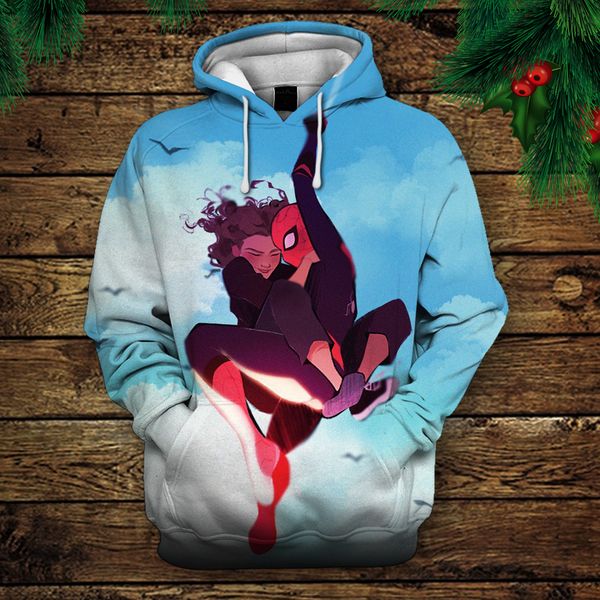 

far from home hoodie 3d casual sweatshirt harajuku long sleeve hoodies kpop hooded plus size, Black