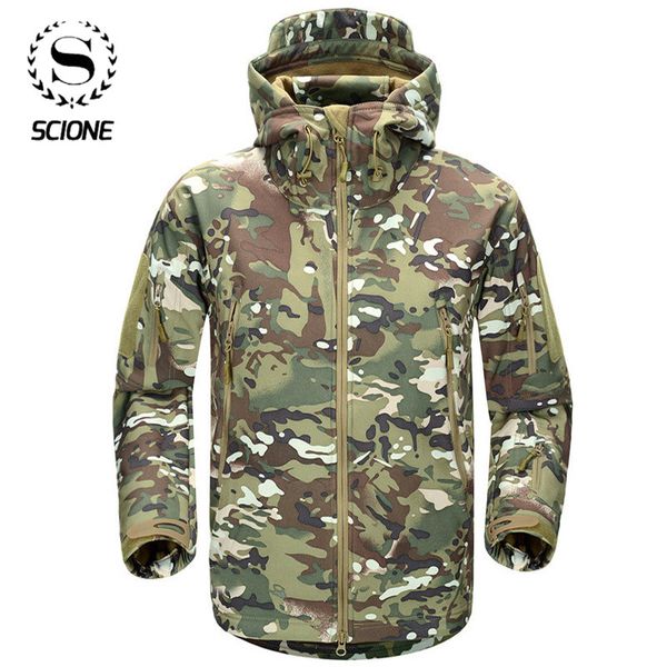 

scionebrand одежда осени мужской камуфляж флис куртка army tactical одежда multicam мужской камуфляж ветровки, White;black