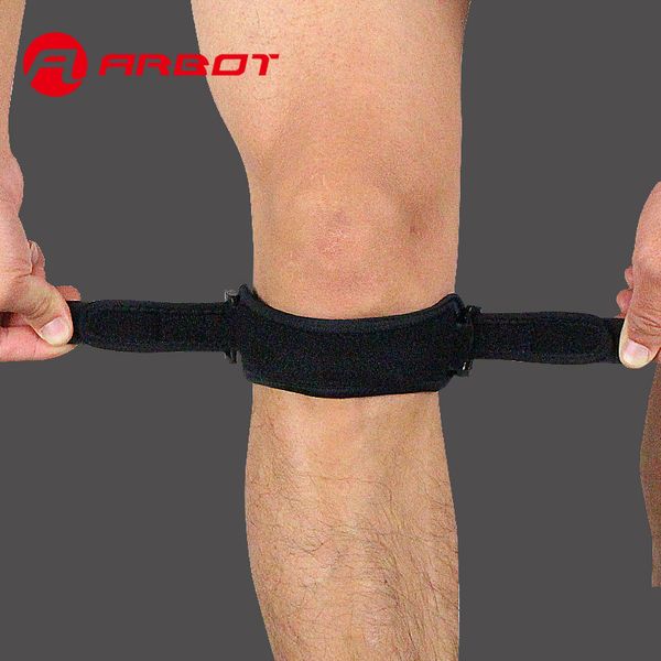 

arbot 1pcs outdoor climbing adjustable knee sports support brace knee patella sleeve running basketball football gear 2 colors, Black;gray