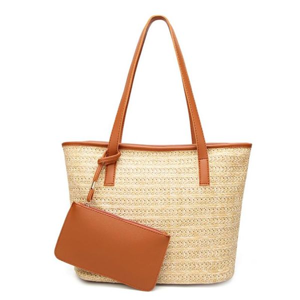

2020 hand-woven woman's shoulder bag handbag bohemian summer straw beach bag travel shopping female tote wicker bags