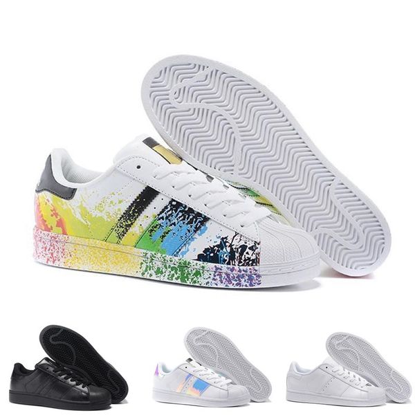 

2019 wholesale men & women shoes flat bottom plate direct selling business superstar shoes casual shoes couple size 36-45