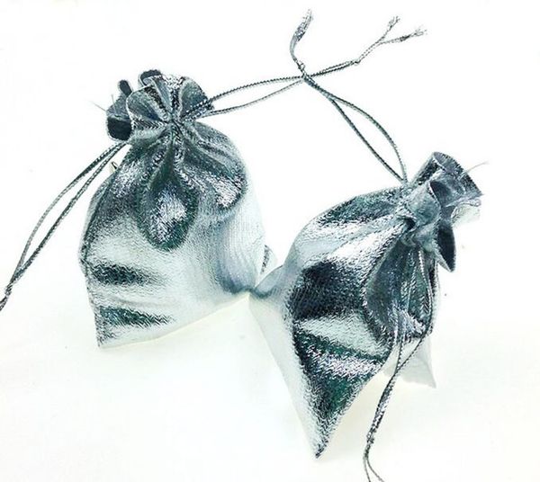 

1000pcs 7*9cm silver bags woman vintage drawstring bag for wed/party/jewelry/christmas/gift handmade pouch packaging bag