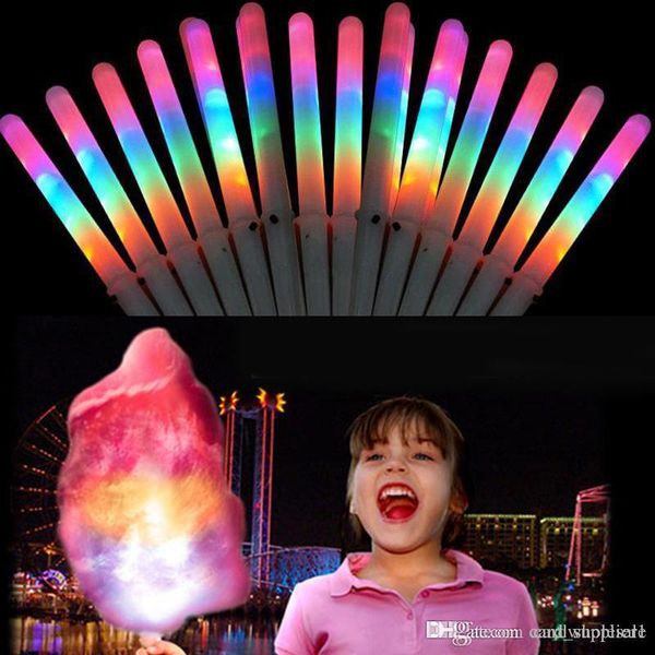 

new led cotton candy glo cones colorful led light stick flash glow cotton candy stick for vocal concerts night parties