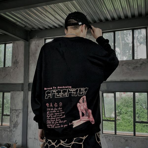 

Japan Fashion High Street women Robot Streetwear Sweatshirt Cool Winter Autumn Skateboard Hoodie Men Women Oversize Hip Hop Pullover