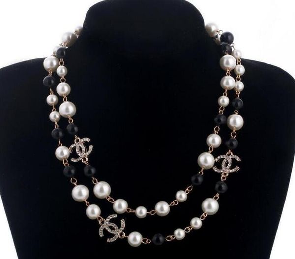 

2019 HOT*Long Sweater Chain Collar Maxi Necklace Simulated Pearl Flowers Necklace Women Fashion Jewelry Bijoux Femme Christmas Gifts EXL622