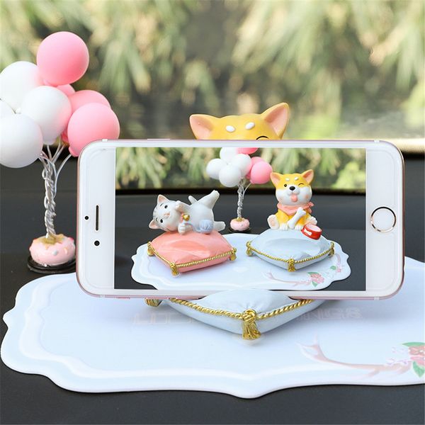 

cartoon mobile phone holder cute animal small ornaments for home car decor lxy9