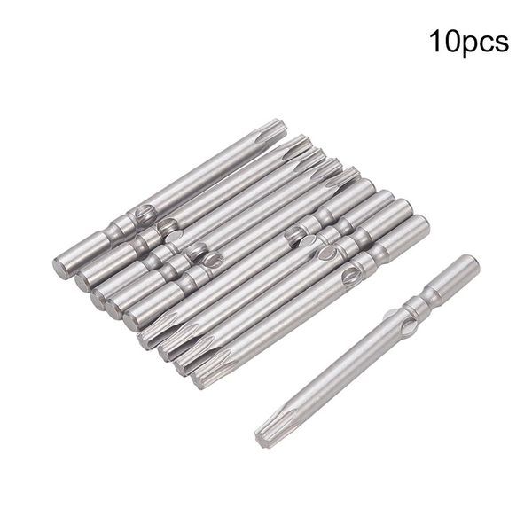 6 mm in diameter magnetic Torx screwdriver tips 10 pieces 60 mm long T25 round handle
