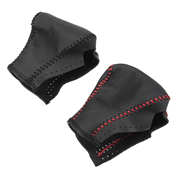 

red/black car leather gear head shift knob cover for kia rio k2 k5 sportage 2016 2017 gear shift collar case