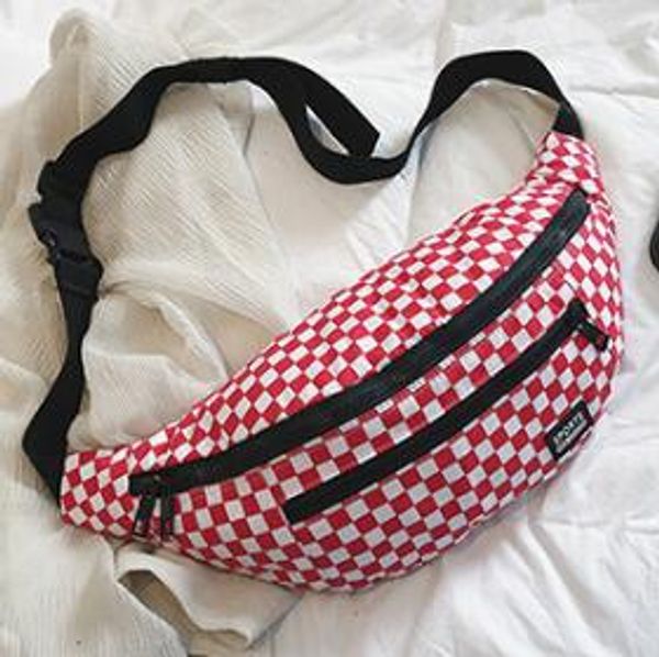 

designer casual waist bags wan women large capacity crossbody check shoulder bag student joker bags waist bags