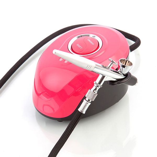 

аэрограф с компрессором двойного действия spray пушки модель diy татуировки торт краски для ногтей spa красоты машина кислородный опрыскиват